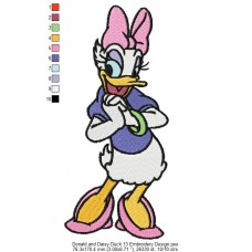 Donald and Daisy Duck 13 Embroidery Design